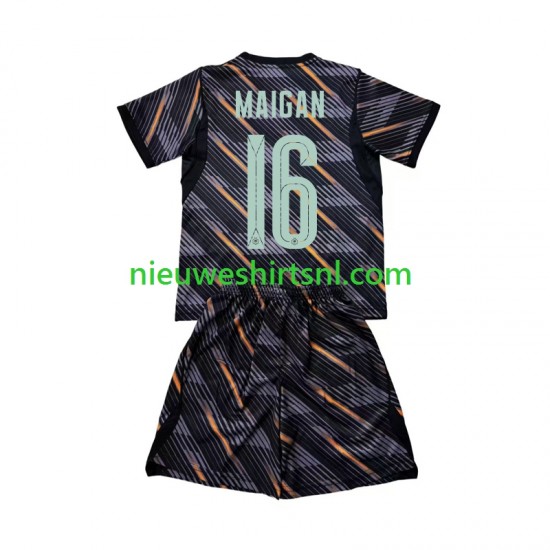 Frankrijk Kind Shirt met Bedrukking Doelman Mike Maignan 16 Thuis WK 2026 Korte Mouw