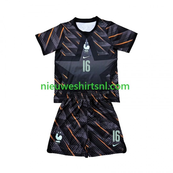 Frankrijk Kind Shirt met Bedrukking Doelman Mike Maignan 16 Thuis WK 2026 Korte Mouw