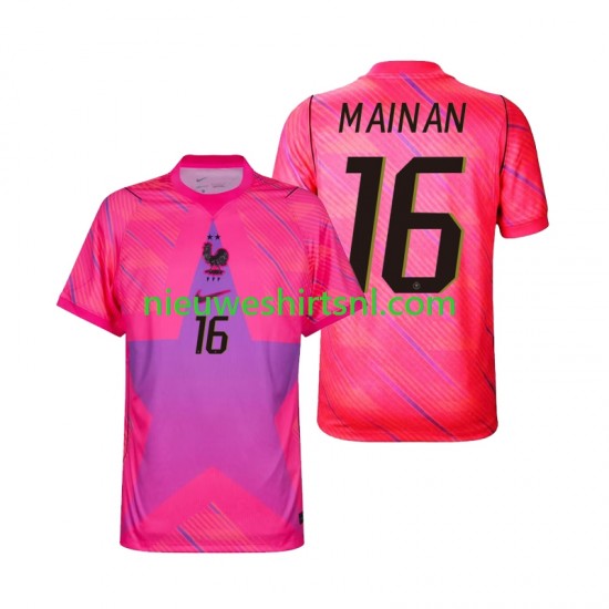 Frankrijk Heren Shirt met Bedrukking Doelman Mike Maignan 16 Uit WK 2026 Korte Mouw
