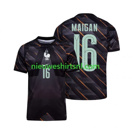 Frankrijk Heren Shirt met Bedrukking Doelman Mike Maignan 16 Thuis WK 2026 Korte Mouw