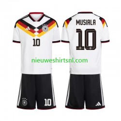 Duitsland Kind Shirt met Bedrukking Jamal Musiala 10 Thuis WK 2026 Korte Mouw Duitsland Kind Shirt met Bedrukking Jamal Musiala 10 Thuis WK 2026 Korte Mouw