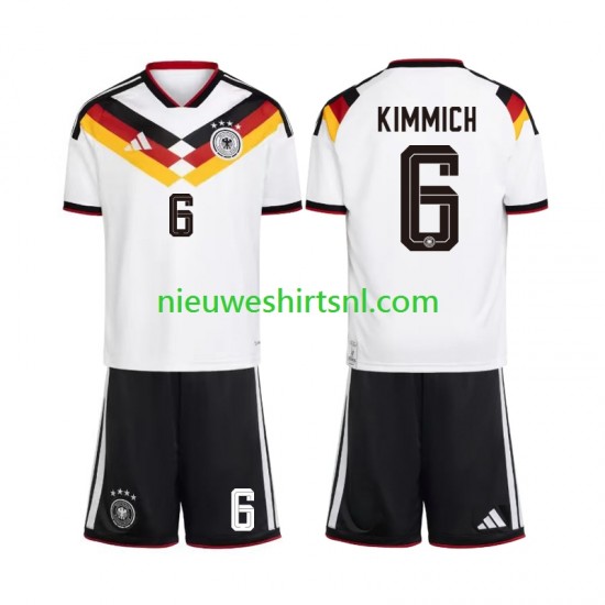 Duitsland Kind Shirt met Bedrukking Joshua Kimmich 6 Thuis WK 2026 Korte Mouw