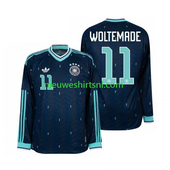 Duitsland Heren Shirt met Bedrukking Nick Woltemade 11 Uit WK 2026 Lange Mouw