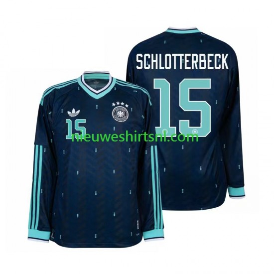 Duitsland Heren Shirt met Bedrukking Nico Schlotterbeck 15 Uit WK 2026 Lange Mouw