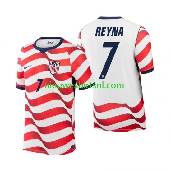 Heren Shirt met Bedrukking Giovanni Reyna 7 Thuis WK 2026 Korte Mouw