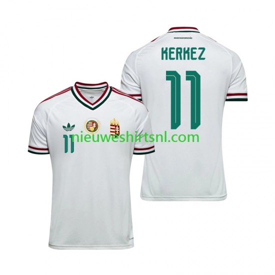 Hongarije Heren Shirt met Bedrukking Milos Kerkez 11 Uit WK 2026 Korte Mouw