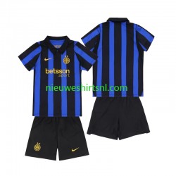 Inter Milan Kind Shirt met Bedrukking Thuis 2026-2027 Korte Mouw Inter Milan Kind Shirt met Bedrukking Thuis 2026-2027 Korte Mouw