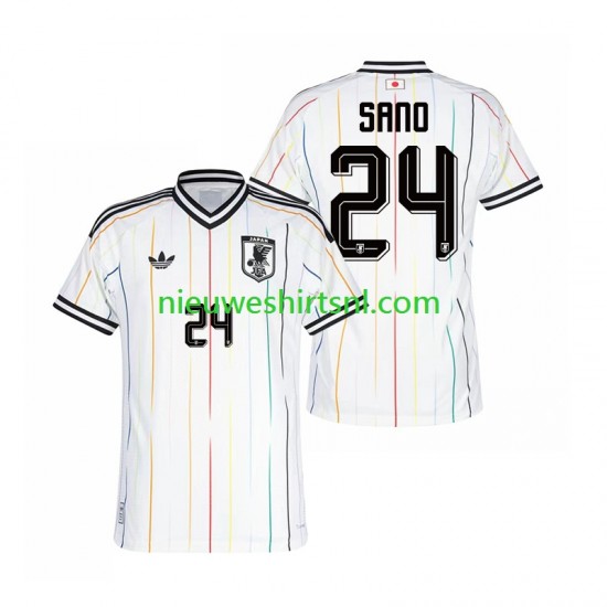 Japan Heren Shirt met Bedrukking Kaishu Sano 24 Uit WK 2026 Korte Mouw