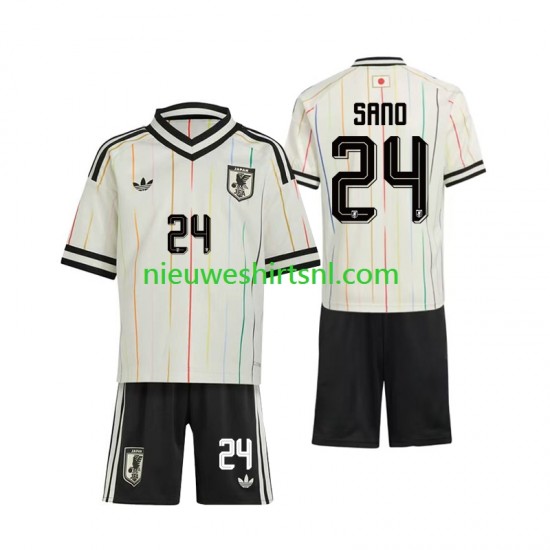 Japan Kind Shirt met Bedrukking Kaishu Sano 24 Uit WK 2026 Korte Mouw