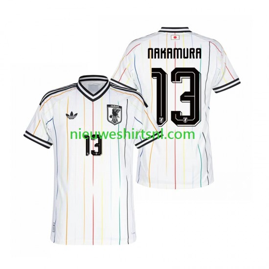 Japan Heren Shirt met Bedrukking Keito Nakamura 13 Uit WK 2026 Korte Mouw