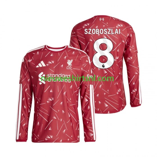 Liverpool Heren Shirt met Bedrukking Dominik Szoboszlai 8 Thuis 2026-2027 Lange Mouw