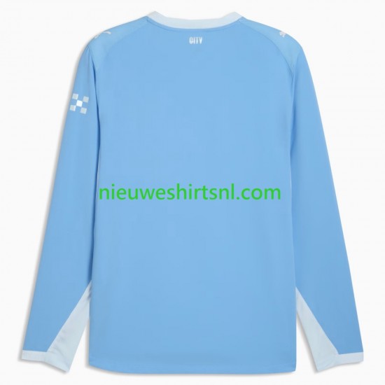 Manchester City Heren Shirt met Bedrukking Thuis 2026-2027 Lange Mouw