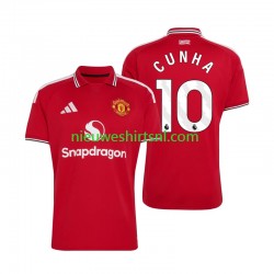 Manchester United Heren Shirt met Bedrukking Matheus Cunha 10 Thuis 2026-2027 Korte Mouw Manchester United Heren Shirt met Bedrukking Matheus Cunha 10 Thuis 2026-2027 Korte Mouw