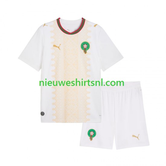 Marokko Kind Shirt met Bedrukking Uit 2026 Korte Mouw