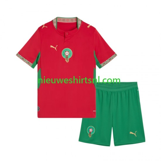 Marokko Kind Shirt met Bedrukking Thuis 2026 Korte Mouw