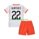 Nederland Kind Shirt met Bedrukking Denzel Dumfries 22 Uit WK 2026 Korte Mouw