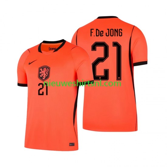 Nederland Heren Shirt met Bedrukking Frenkie de Jong 21 Thuis WK 2026 Korte Mouw