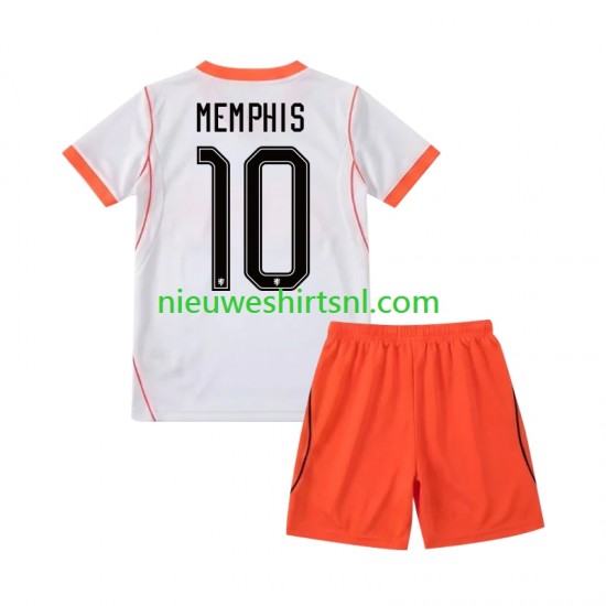 Nederland Kind Shirt met Bedrukking Memphis Depay 10 Uit WK 2026 Korte Mouw