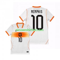 Nederland Heren Shirt met Bedrukking Memphis Depay 10 Uit WK 2026 Korte Mouw