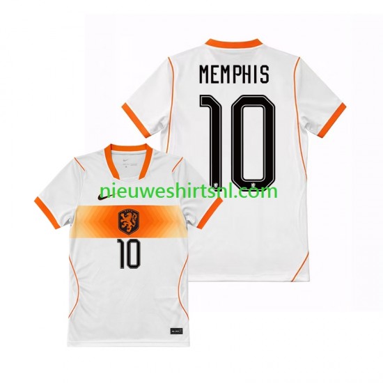 Nederland Heren Shirt met Bedrukking Memphis Depay 10 Uit WK 2026 Korte Mouw