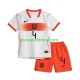Nederland Kind Shirt met Bedrukking Virgil van Dijk 4 Uit WK 2026 Korte Mouw