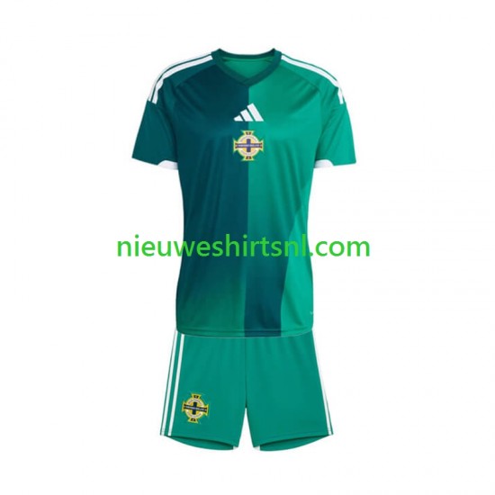 Noord-Ierland Kind Shirt met Bedrukking Thuis 2026 Korte Mouw