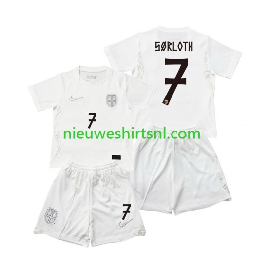 Noorwegen Kind Shirt met Bedrukking Alexander Sorloth 7 Derde WK 2026 Korte Mouw