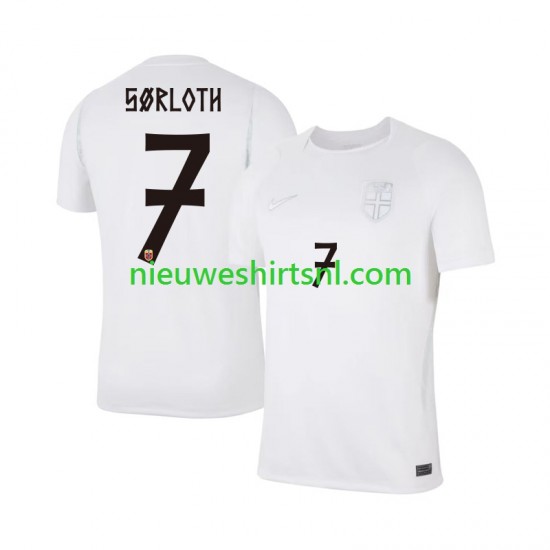 Noorwegen Heren Shirt met Bedrukking Alexander Sorloth 7 Derde WK 2026 Korte Mouw