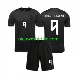 Noorwegen Kind Shirt met Bedrukking Braut Haaland 9 Uit WK 2026 Korte Mouw Noorwegen Kind Shirt met Bedrukking Braut Haaland 9 Uit WK 2026 Korte Mouw
