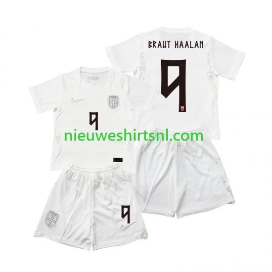 Noorwegen Kind Shirt met Bedrukking Braut Haaland 9 Derde WK 2026 Korte Mouw
