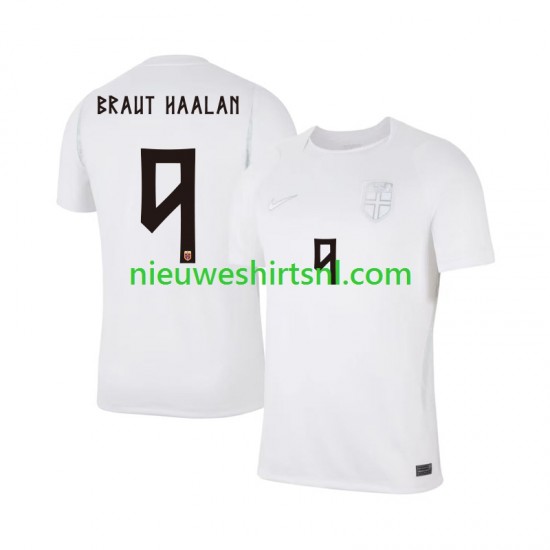 Noorwegen Heren Shirt met Bedrukking Braut Haaland 9 Derde WK 2026 Korte Mouw