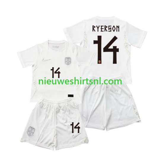 Noorwegen Kind Shirt met Bedrukking Julian Ryerson 14 Derde WK 2026 Korte Mouw
