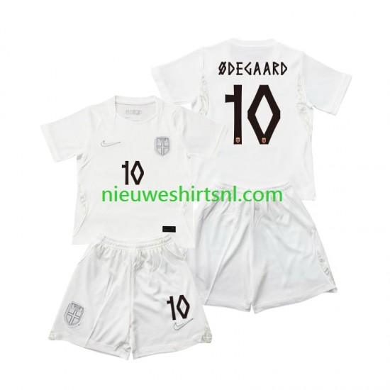Noorwegen Kind Shirt met Bedrukking Martin Odegaard 10 Derde WK 2026 Korte Mouw