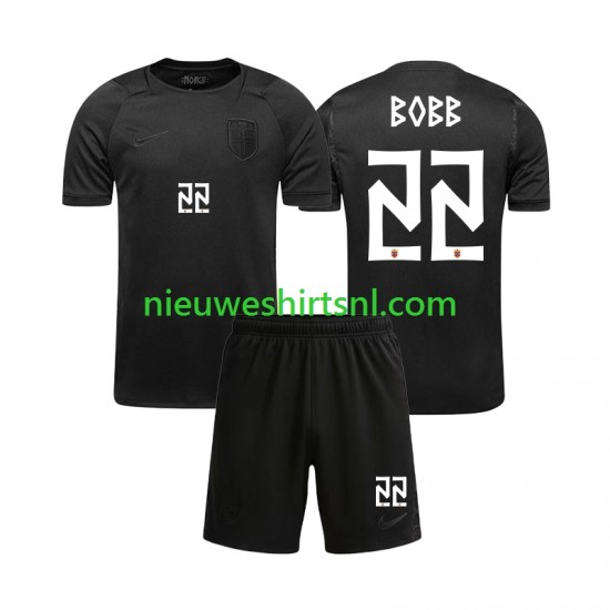 Noorwegen Kind Shirt met Bedrukking Oscar Bobb 22 Uit WK 2026 Korte Mouw