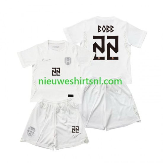 Noorwegen Kind Shirt met Bedrukking Oscar Bobb 22 Derde WK 2026 Korte Mouw