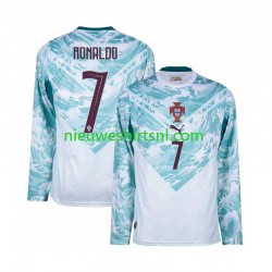 Portugal Heren Shirt met Bedrukking Cristiano Ronaldo 7 Uit WK 2026 Lange Mouw