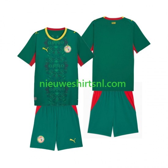 Senegal Kind Shirt met Bedrukking Uit 2026 2027 Korte Mouw