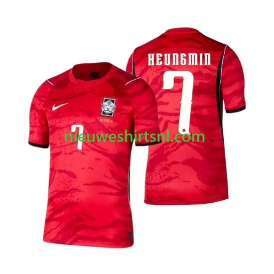 Zuid-Korea Heren Shirt met Bedrukking Son Heung-min 7 Thuis WK 2026 Korte Mouw