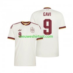 Spanje Heren Shirt met Bedrukking Gavi 9 Uit WK 2026 Korte Mouw Spanje Heren Shirt met Bedrukking Gavi 9 Uit WK 2026 Korte Mouw