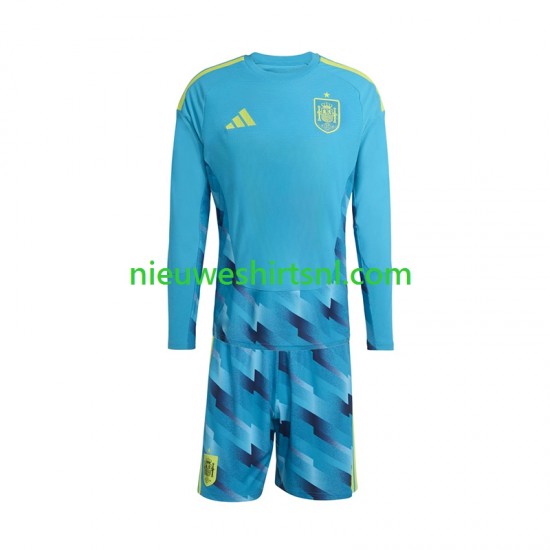 Spanje Kind Shirt met Bedrukking Doelman Thuis WK 2026 Lange Mouw