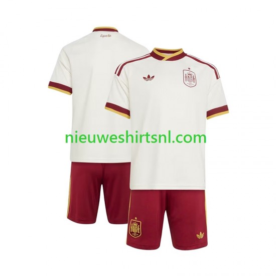 Spanje Kind Shirt met Bedrukking Uit WK 2026 Korte Mouw