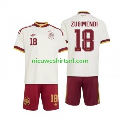 Spanje Kind Shirt met Bedrukking Martin Zubimendi 18 Uit WK 2026 Korte Mouw Spanje Kind Shirt met Bedrukking Martin Zubimendi 18 Uit WK 2026 Korte Mouw