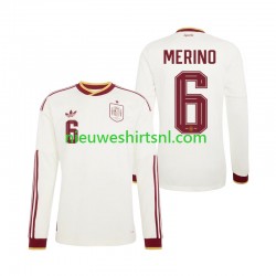 Spanje Heren Shirt met Bedrukking Mikel Merino 6 Uit WK 2026 Lange Mouw Spanje Heren Shirt met Bedrukking Mikel Merino 6 Uit WK 2026 Lange Mouw