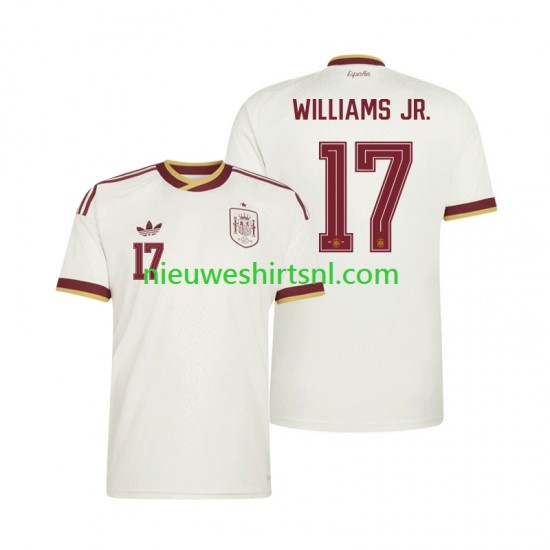 Spanje Heren Shirt met Bedrukking Nico Williams 17 Uit WK 2026 Korte Mouw