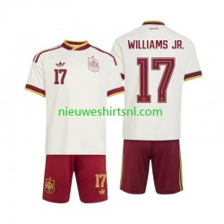 Spanje Kind Shirt met Bedrukking Nico Williams 17 Uit WK 2026 Korte Mouw Spanje Kind Shirt met Bedrukking Nico Williams 17 Uit WK 2026 Korte Mouw