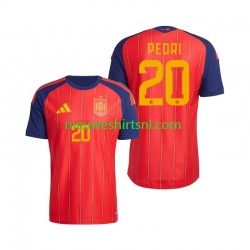 Spanje Heren Shirt met Bedrukking Pedri 20 Thuis WK 2026 Korte Mouw Spanje Heren Shirt met Bedrukking Pedri 20 Thuis WK 2026 Korte Mouw