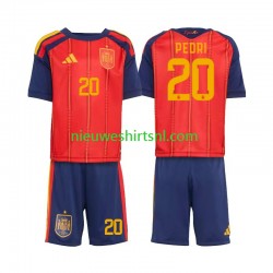 Spanje Kind Shirt met Bedrukking Pedri 20 Thuis WK 2026 Korte Mouw Spanje Kind Shirt met Bedrukking Pedri 20 Thuis WK 2026 Korte Mouw