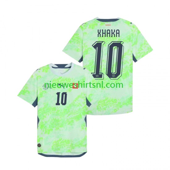 Zwitserland Heren Shirt met Bedrukking Granit Xhaka 10 Uit WK 2026 Korte Mouw