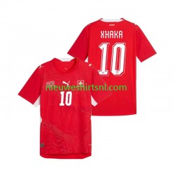 Zwitserland Heren Shirt met Bedrukking Granit Xhaka 10 Thuis WK 2026 Korte Mouw Zwitserland Heren Shirt met Bedrukking Granit Xhaka 10 Thuis WK 2026 Korte Mouw