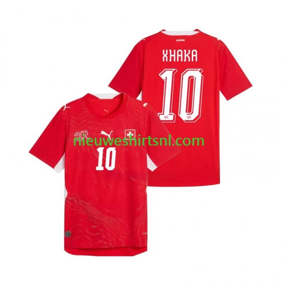 Zwitserland Heren Shirt met Bedrukking Granit Xhaka 10 Thuis WK 2026 Korte Mouw
